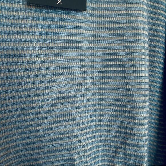 Adrienne Landau Blue & Tan Open Back Dolman Tunic Size XL NWT - Picture 10 of 13